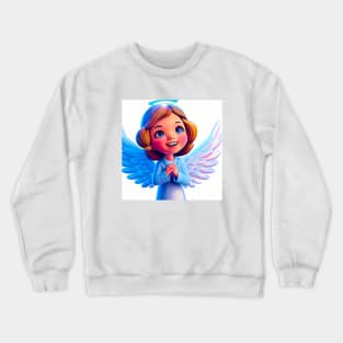 AI Art Cute Angel 1 Abstract Expressionism Effect Crewneck Sweatshirt